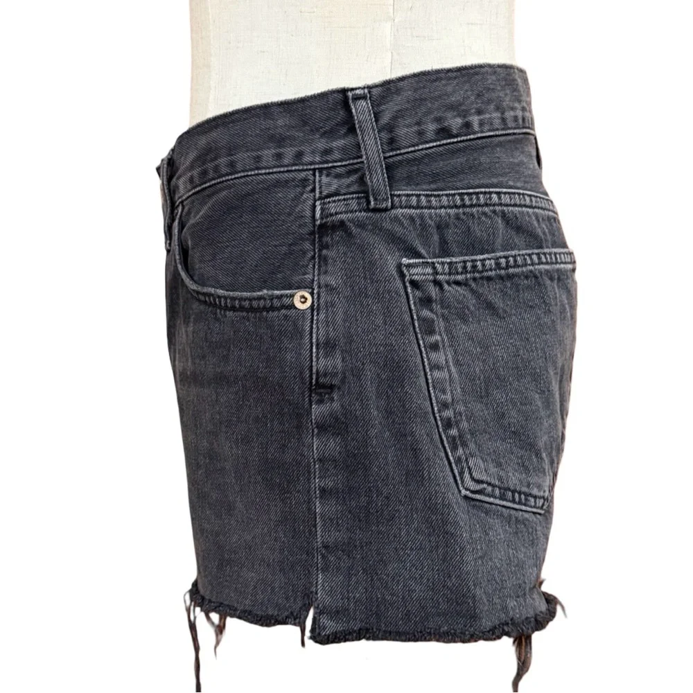Agolde Parker Cut Off Jean Short In Crash Size 26 - Picture 5 of 9
